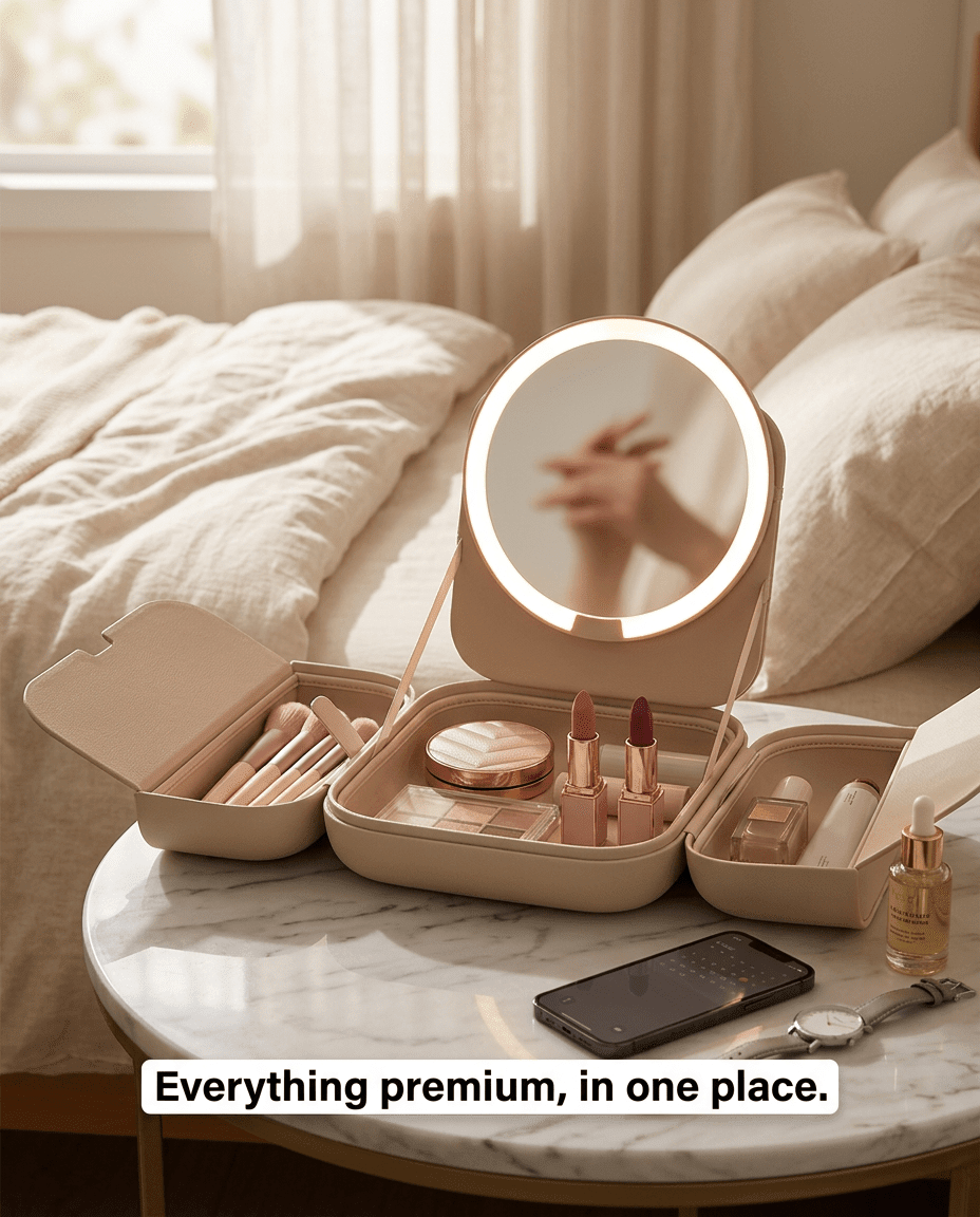 Kelva Lighted Beauty Case